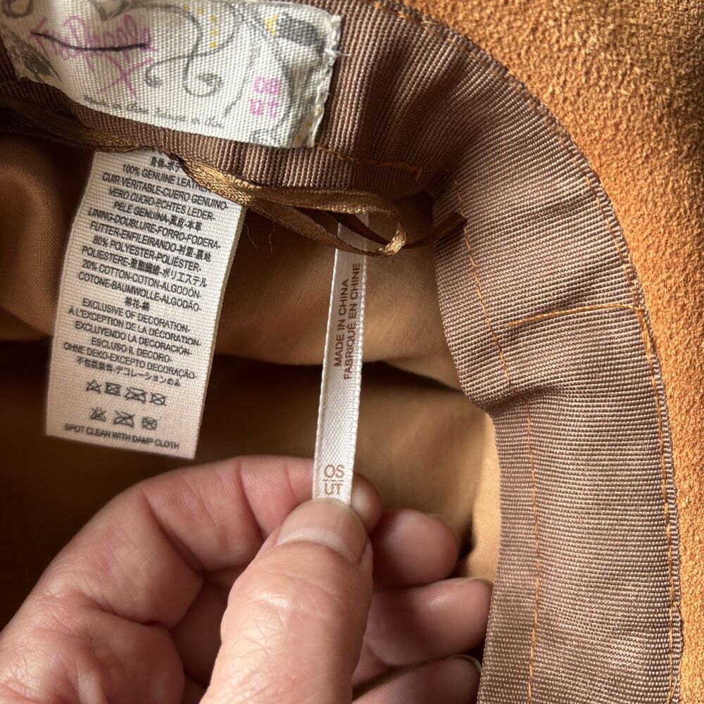 Free People Tennessee Suede Floppy Bucket Hat Boho Hippie Festival One Size - Picture 10 of 14